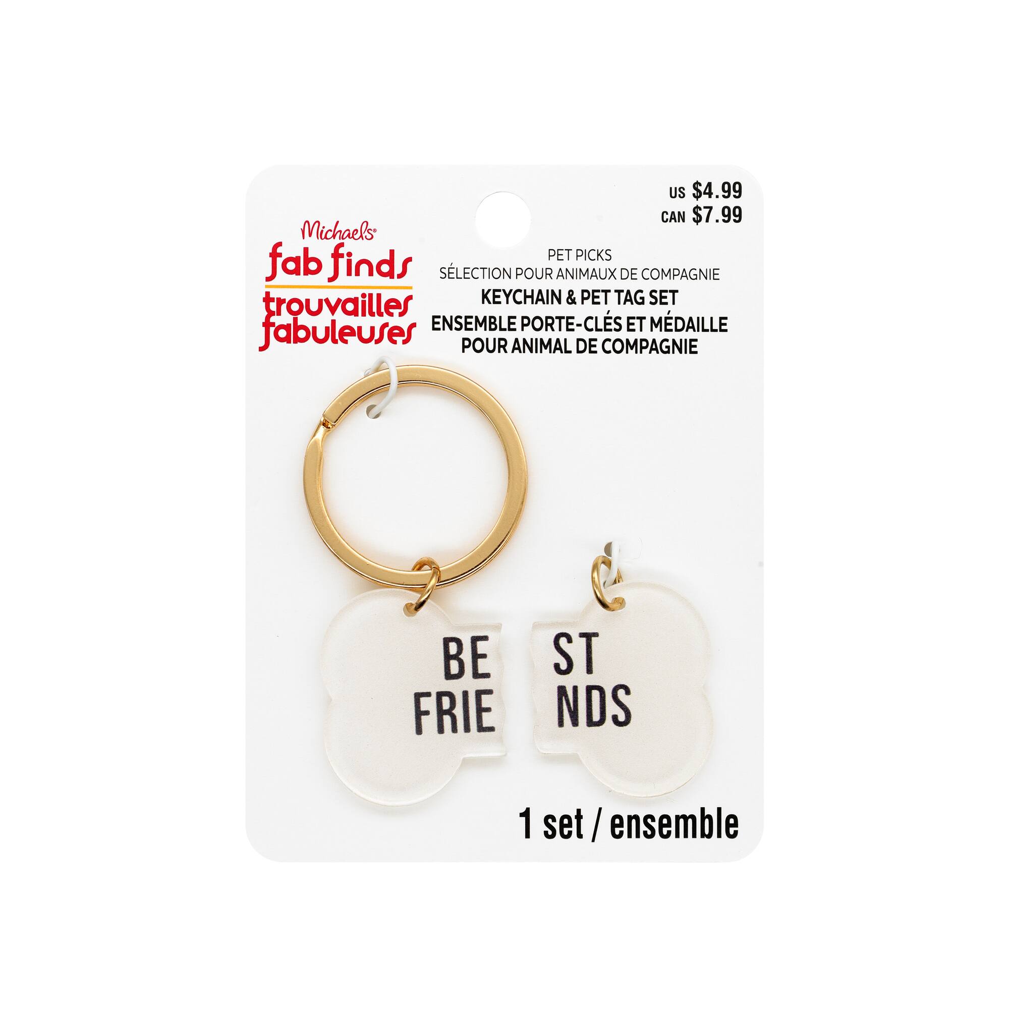 Best Friends Keychain & Pet Tag Set by Fab Finds